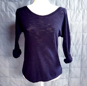 * Express 3/4 Sleeve Burnout Top